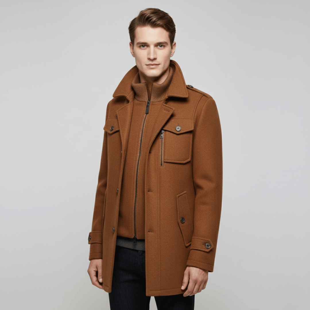 KLANKO Milano Coat – Business-Stil, warme Eleganz.