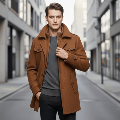 KLANKO Milano Coat – Business-Stil, warme Eleganz.