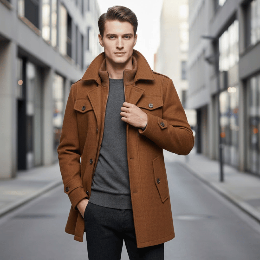 KLANKO Milano Coat – Business-Stil, warme Eleganz.