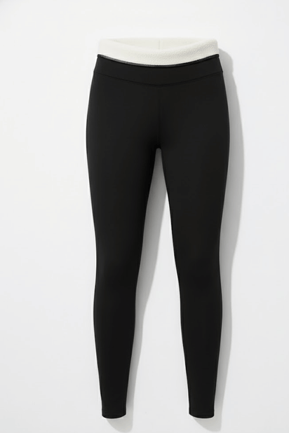 KLANKO Thermal Flow – Thermo-Yoga-Leggings mit kontrastierendem Bund
