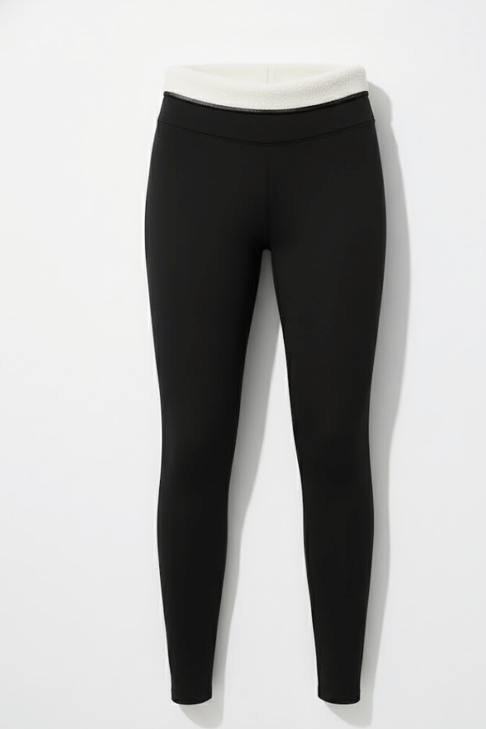 KLANKO Thermal Flow – Thermo-Yoga-Leggings mit kontrastierendem Bund