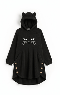 Klanko CozyCat™ – Flauschiger Damen-Kapuzenpullover mit Katzenohren