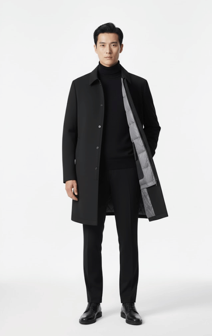 KLANKO – Herren-Daunenmantel mit abnehmbarer Wattierung