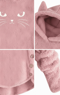 Klanko CozyCat™ – Flauschiger Damen-Kapuzenpullover mit Katzenohren