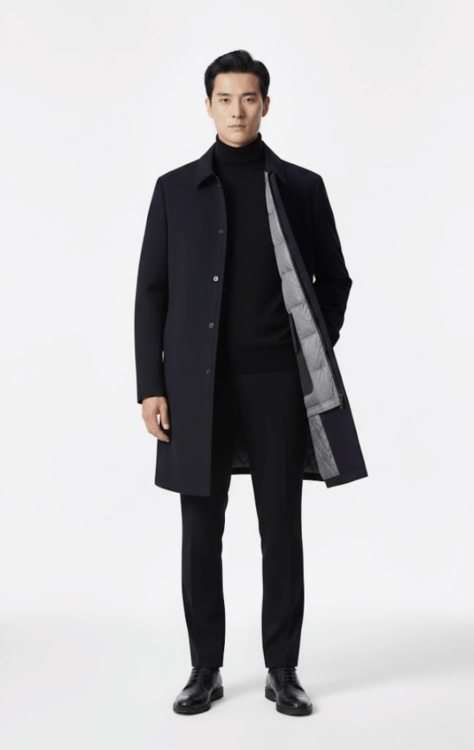 KLANKO – Herren-Daunenmantel mit abnehmbarer Wattierung