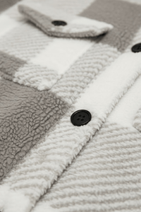 KLANKO Nordic Fleece – Kariertes Overshirt aus Teddyfell