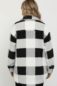 KLANKO Nordic Fleece – Kariertes Overshirt aus Teddyfell