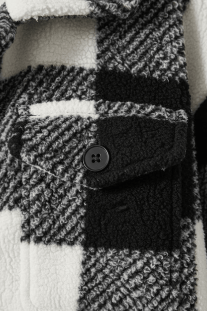 KLANKO Nordic Fleece – Kariertes Overshirt aus Teddyfell