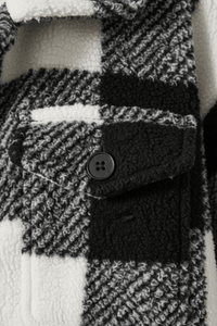 KLANKO Nordic Fleece – Kariertes Overshirt aus Teddyfell