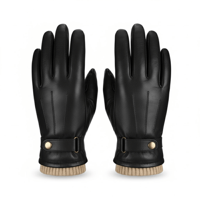 KLANKO Nordic Grip – Thermohandschuhe aus Leder für Herren