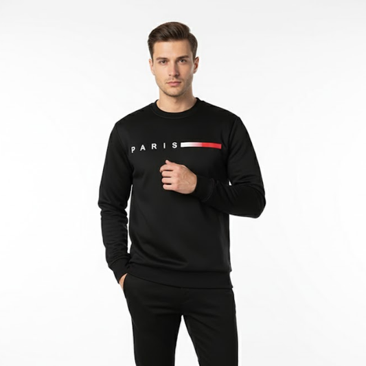 Paris Warm Sweater – Herren Fleecepullover für den Winter