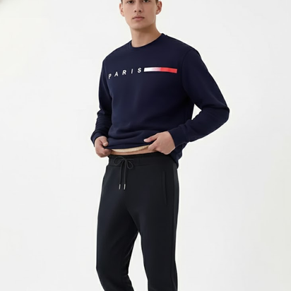 Paris Warm Sweater – Herren Fleecepullover für den Winter