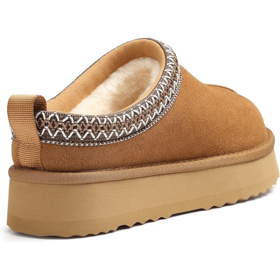 SuèdeWarm™ – Plattform-Hausschuhe aus Wildleder