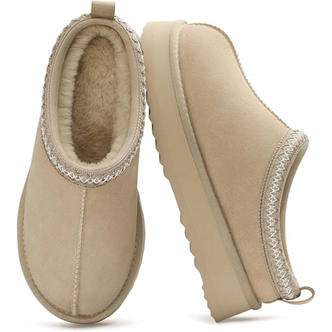 SuèdeWarm™ – Plattform-Hausschuhe aus Wildleder