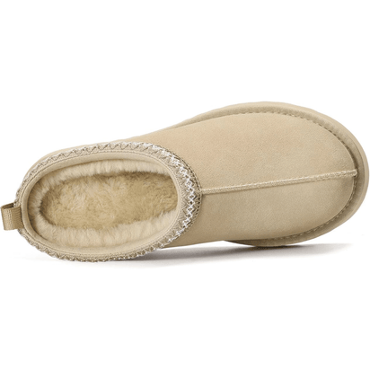 SuèdeWarm™ – Plattform-Hausschuhe aus Wildleder