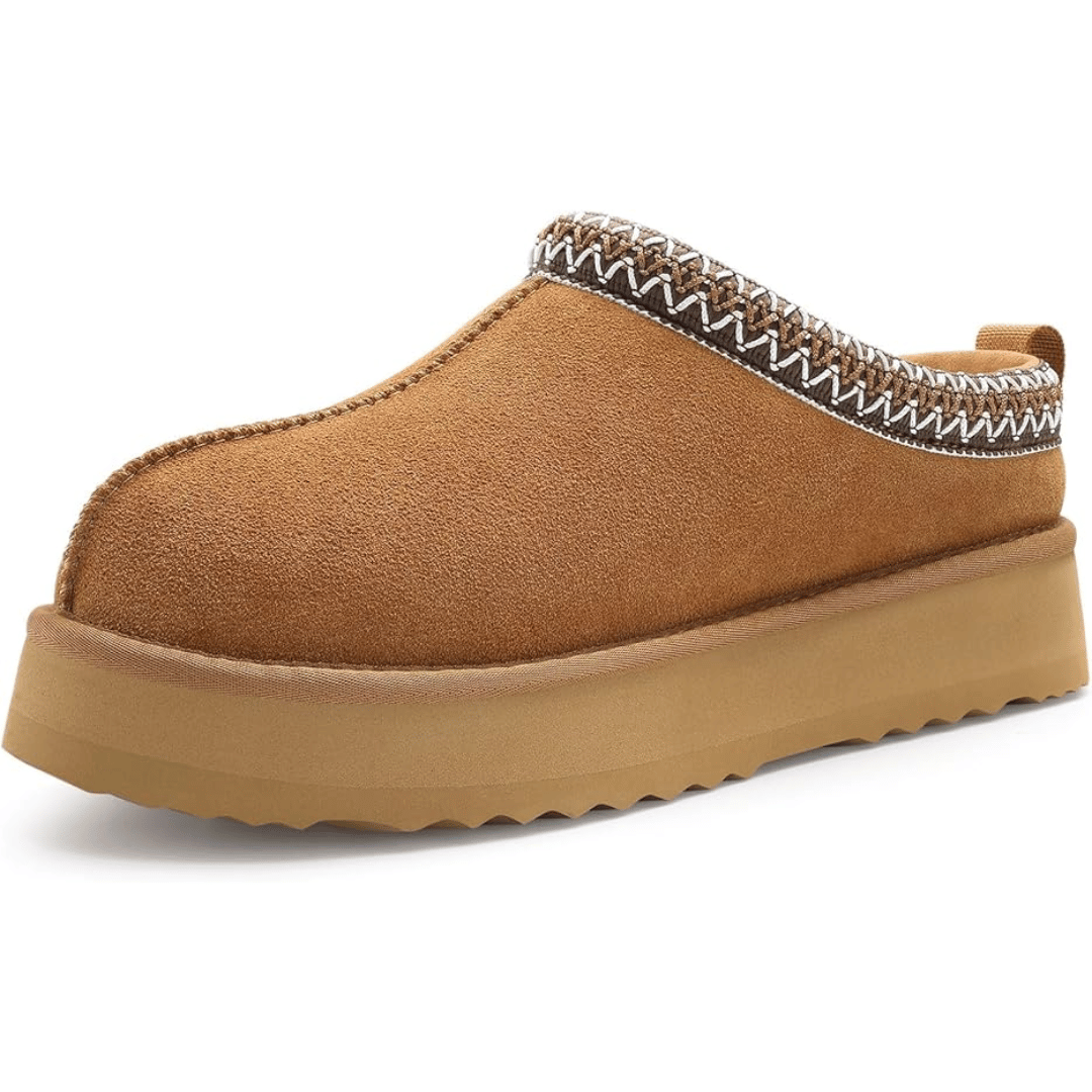 SuèdeWarm™ – Plattform-Hausschuhe aus Wildleder