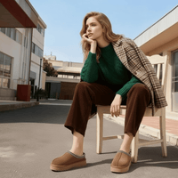 SuèdeWarm™ – Plattform-Hausschuhe aus Wildleder