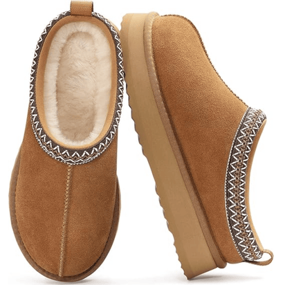 SuèdeWarm™ – Plattform-Hausschuhe aus Wildleder